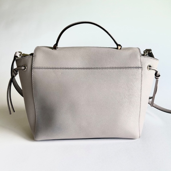 Kate Spade Grey Crossgrain Leather Handbag Shoulder Bag - Picture 5 of 15